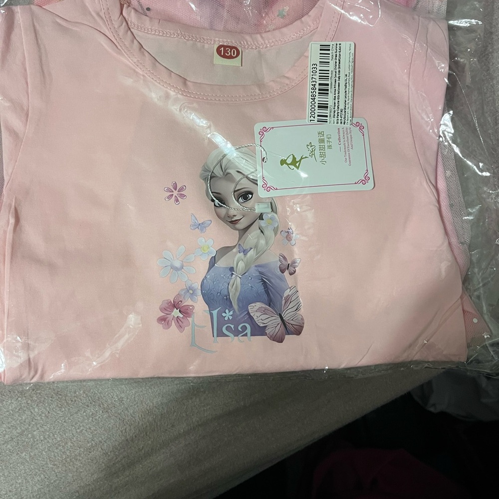 Elsa Pink Princess Kids Dress - Picture 2 of 2